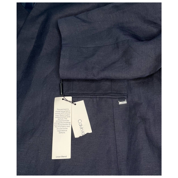 Calvin Klein women's black blazer open front shoulder pads 22W - Picture 5 of 10